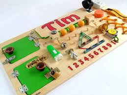 Customized Wooden Toy Busy Box Toddler Busy Board Baby Activity Center Montessori Sorting Toy Sensory Board 1st Birthday Gift Baby