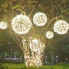 Outgeek felt christmas tree 3.2ft diy wall hanging xmas tree with 32 pcs ornaments and 50 leds string lights christmas decoration for children. Outdoor Yard Lights Led Hanging Solar Powered Tree Branches Outdoor Garden Yard Waterproof Light Yaguesa Es