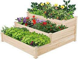 You can diy this famous square planter box plan by ana white for less than $20, she offers a free and easy to follow tutorial with lots of planter examples built from this plan. Amazon Com Go2buy 3 Tier Raised Garden Bed Wood Garden Box Wooden Vegetables Flower Herb Elevated Garden Planter Boxes Diy Home Kitchen