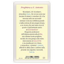 Listen to preghiera a sant antonio by milly, 45 shazams. Santino Sant Antonio Da Padova Preghiera Ita 10x5 Vendita Online Su Holyart