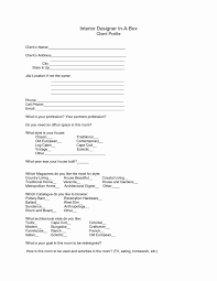 Customer Profile Form Awesome Client Profile Template For Interior Design Yahoo Image Design Company Names Design Clients Interior Design Business