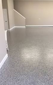 Garage Floor Coating Double Broadcast Random Flakes Garage Floor Coatings Garage Floor Floor Coating