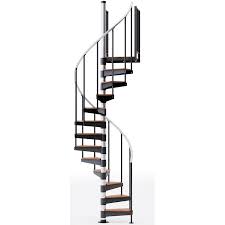 The irc specifies that deck stair railing should measure between 34 and 38 inches high, so homeowners may wish to use railing that is even higher than 34 inches for their deck stairs. Mylen Stairs Reroute 42 In X 14 67 Ft 2 Platform Rails Black Spiral Staircase Kit Fits Height 136 In To 152 In 15 Treads In The Staircase Kits Department At Lowes Com