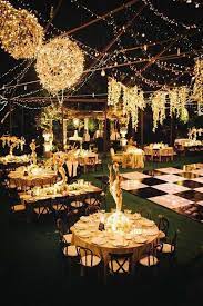 Lights Up Evening Wedding Reception Ideas For Rustic Themed Weddings Weddings Country Backyard Wedding Lighting Outdoor Wedding Decorations Backyard Wedding