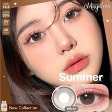 Summer สีเทา สีน้ำตาล mayalens คอนเเทคเลนส์ บิ๊กอาย Bigeye gray brown  ✨คอนเเทคเลนส์กรองเเสง✨