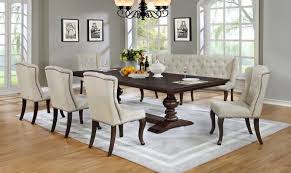 D35 7pc 7 Pc Winston Porter Encore Antique Espresso Finish Wood Rustic Style Dining Table Set Tufted Chairs And Love Bench Furniture Dining Table Dining Room Sets Upholstered Dining Side Chair