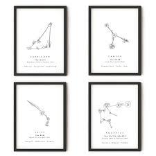 Cancer zodiac sign comes fourth in western astrology. Personalised Zodiac Birth Flower Constellation Print By Lara Vinck Designs Notonthehighstreet Com