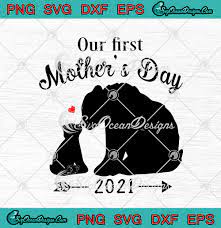 Download Our First Mother S Day 2021 Mommy Bear And Baby Bear Svg Png Eps Dxf Cricut Cameo File Silhouette Art Designs Digital Download