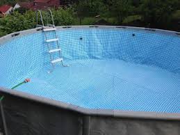 Some intex above ground pools can be shipped to you at home, while. Pooluntergrund Fur Einen Aufstellpool Sand Betonplatte Abtragen