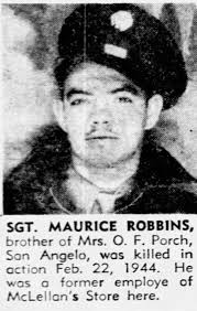 Sergeant Maurice Douglas Robbins (1923-1944)