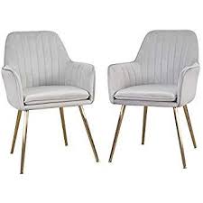 Dmf Furniture Modern Velvet Accent Chair Set Of 2 High Back Elegant Dinning Chairs With Arms In Livin Dinning Chairs Accent Chair Set Dining Room Accent Chairs