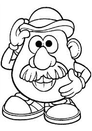 Ph coloring page, bag to hold parts. Mr Potato Head Coloring Pages For Kids Bulk Color