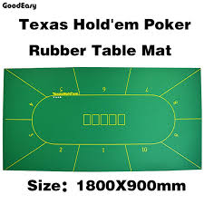 180 90cm Rubber Texas Hold Em Black Jack 21points Baccarat Casino Poker Tablecloth Green Board Table Mat 10 Player Casino Poker Texas Holdem Poker
