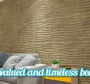 Art3d PVC Wave Panels for Interior Wall Decor, Antique Gold Textured 3D  Wall Tiles, 19.7" x 19.7" (12-Pack)