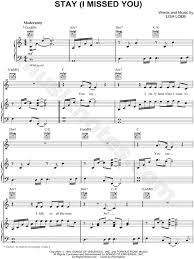 Yeah yeah, i missed you. Lisa Loeb Stay I Missed You Sheet Music In C Major Transposable Download Print Sku Mn0076657
