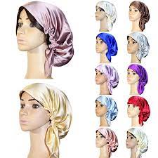 100 Soft Silk Sleeping Hats Wrap Night Cap Hair Care Bonnet Women S Hat Cap Hair Hair Bonnet Love Is In The Hair