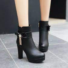 Womens Metal Bowknot Chunky Heel ankle Boots Casual Party Shoes US4.5-10.5  | eBay