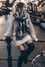 27 Inspiring Ideas How To Rock A Sweater Dress On Daily Basis Winter Dress Outfits Sweater Dress Oversized Outfits