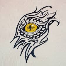 Classical embroidery asian blue dragon. Dragon Eye Embroidery Design 3 Sizes Designs22u