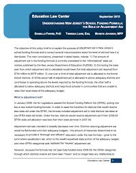 Farrie D Luhm T And Johnson E M 2015 Understanding New Jersey S School Funding Formula The Role Of Adjustment Aid Education Laws New Jersey Education