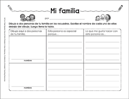 Me duele worksheet google search from la familia worksheets , source: Mi Familia Draw And Write Prompt Printable Skills Sheets