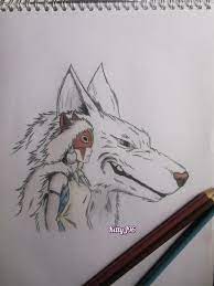Princess mononoke on @canbajocero thanks for making the trip to get this one using @balm_tattoo dragon's blood butter… I Drew San And A Wolf Pup From Princess Mononoke Hope You Like 3 Ghibli