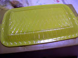 Spray Painted Plastic Platters You Spray The Backside Underside So That It Remains Food Safe Genius Dollar Stores Spray Paint Plastic Painting Plastic