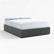 21 posts related to full size platform bed frame with storage. Upholstered Gas Lift Storage Bed Base Crate And Barrel