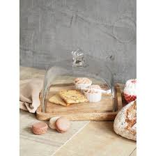 Plateau A Fromage Ou Gateau En Bois Et Cloche En Verre Carre Transparent Wadiga La Redoute Chehoma Plateau De Fromage Cloche En Verre