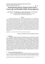 Final leg of doha asian games in the sepaktakraw game. Pdf Finding Kicking Range Of Sepak Takraw Game Fuzzy Logic And Dempster Shafer Theory Approach