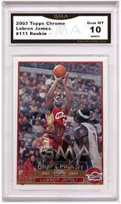 Each card also has refractor and gold. Top 10 Lebron James Rookie Cards To Buy Gma Grading Sports Card Grading