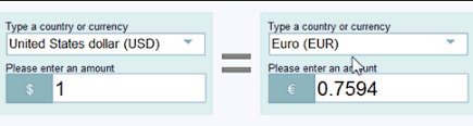 use google and yahoo to check currency exchange rates