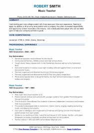 This example of cv is available for free download in word format. Music Teacher Resume Samples Qwikresume
