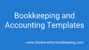 Accounting Templates Double Entry Bookkeeping