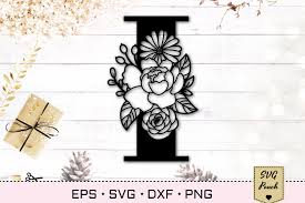 Download Floral Letter I Svg Flower I Monogram Font Initial Svg 549580 Cut Files Design Bundles