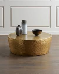 Global Views Izmir Hammered Brass Coffee Table In 2020 Circle Coffee Tables Handcrafted Coffee Table Brass Coffee Table
