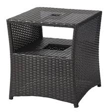 Abrego all weather wicker rectangular storage umbrella stand outdoor side table pottery barn. Canvas Satori Patio Umbrella Table Canadian Tire