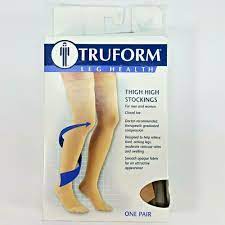 Truform 20 30 Mmhg Compression Stockings For Men And Women Thigh High Length Truform Men In Stockings Thigh Highs Compression Stockings