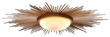 Flush mount lights at menards®. Sunburst Light Fixture Midcentury Flush Mount Ceiling Lighting By Susan Anderson Design White Birch Studio Global Views Sunburst Light Fixture Gol Houzz