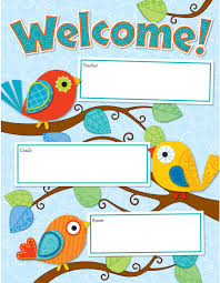 Boho Birds Welcome Chart Cd 114190