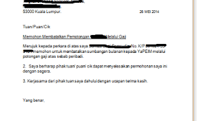 1 2 3 4 5. Contoh Surat Pemotongan Gaji Tabung Haji Cute766