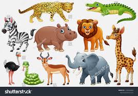 Cartoon Wild Animals On White Backgroundwild Cartoon Animals Background Cartoon Animals Animals Wild Animals