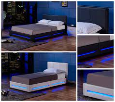 Bettleuchten & bettlampen online kaufen bei otto › große auswahl top marken ratenkauf & kauf auf rechnung möglich › jetzt bestellen! Home Deluxe Led Lederbett Bettgestell Lattenrost Kunstlederbett Bett Polsterbett Ebay