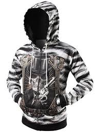 Black And White Striped Zip Up Hoodie Zebra Striped Graphic Cool Zip Up Hoodies For Men Sweatshirts Hoodie Cheap Hoodies Men Graphic Hoodies