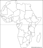 Simplified silhouette blank vector map without labels. Africa Map Zoomschool Com