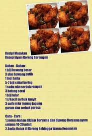 Ayam Goreng Berempah Cooking Recipes Malay Food Cooking