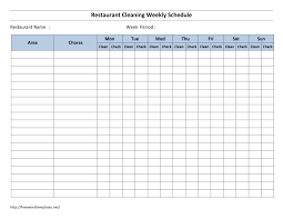 free cleaning schedule forms excel format and payroll