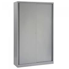 Badezimmer spiegelschrank obi bad 120 cm breit wave furs led. Schrank Mit Schiebeturen Aus Metall 5 Ordnerhohen Breite 120 Cm Silber