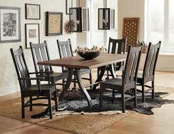 A beautiful quartered hickory top features a walnut inlay that wraps over the top edge to create a designer look. Amish Hickory Wood Furniture Amish Outlet Store