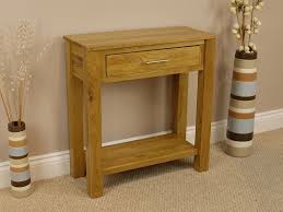 Oakland Chunky Oak Hall Table Solid 1 Drawer Side Console Telephone Unit Shelf In Home Furniture Diy Fu Small Console Tables Oak Console Table Hall Table